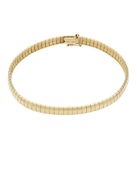 Domed Omega Bracelet in Gold